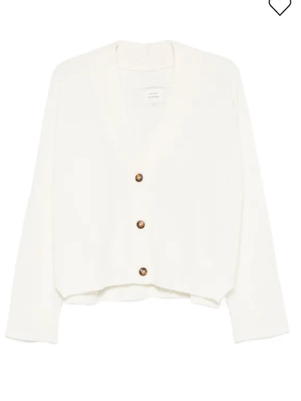 Cream Ribbed Button Cardigan
